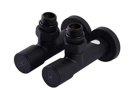 Кран кутовий подовжений Solomon 1/ 2 комплект 2 шт (7777-BLACK) чорний