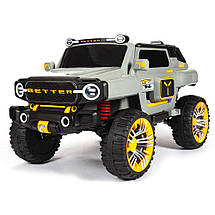 Дитячий електромобіль Джип (4 мотори 45W, MP3, USB, акумулятор 24V8AH, пульт 2,4G) Bambi M 5821EBLR-11(24V) Сірий, фото 2
