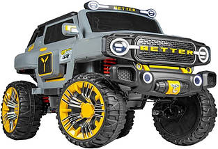 Дитячий електромобіль Джип (4 мотори 45W, MP3, USB, акумулятор 24V8AH, пульт 2,4G) Bambi M 5821EBLR-11(24V) Сірий, фото 3