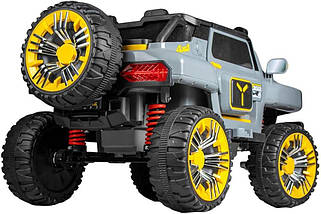 Дитячий електромобіль Джип (4 мотори 45W, MP3, USB, акумулятор 24V8AH, пульт 2,4G) Bambi M 5821EBLR-11(24V) Сірий, фото 4