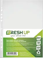 Файли для документів пластикові (А4+, глянсові, 50мкм, 100шт) Fresh Up FR-2050