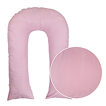 Наволочка на подушку для вагітних та дітей U-280 115х87 см Рожева