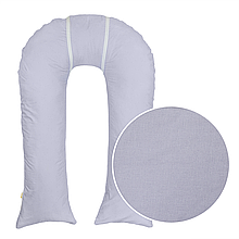 Наволочка на подушку для вагітних та дітей U-280 115х87 см Сіро-лавандова