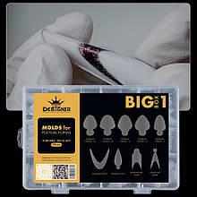 Силіконові молди Big Box 1 для верхніх форм (для французького манікюру) Дизайнер, мікс форм, 108 шт. уп.