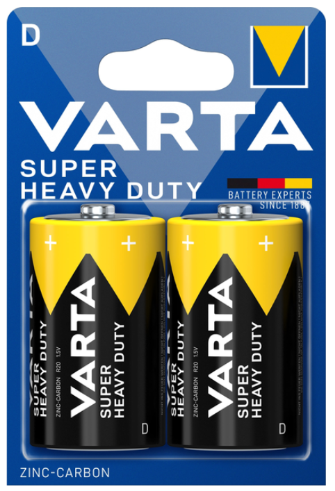 Батарейка Varta Superlife D BLI 2 Zinc-carbon