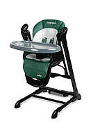 Стільчик для годування + гойдалка 2 в 1 Caretero Indigo Black Green