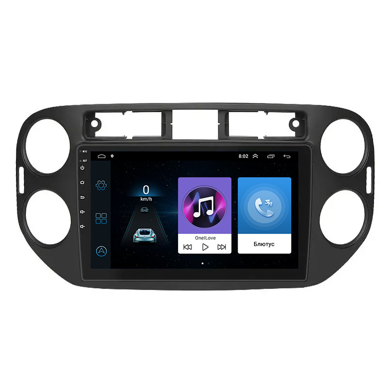 Штатна магнітола Lesko для Volkswagen Tiguan I Рестайлінг 2011-2017 екран 9" 1/16Gb Wi-Fi GPS Base 12 шт.