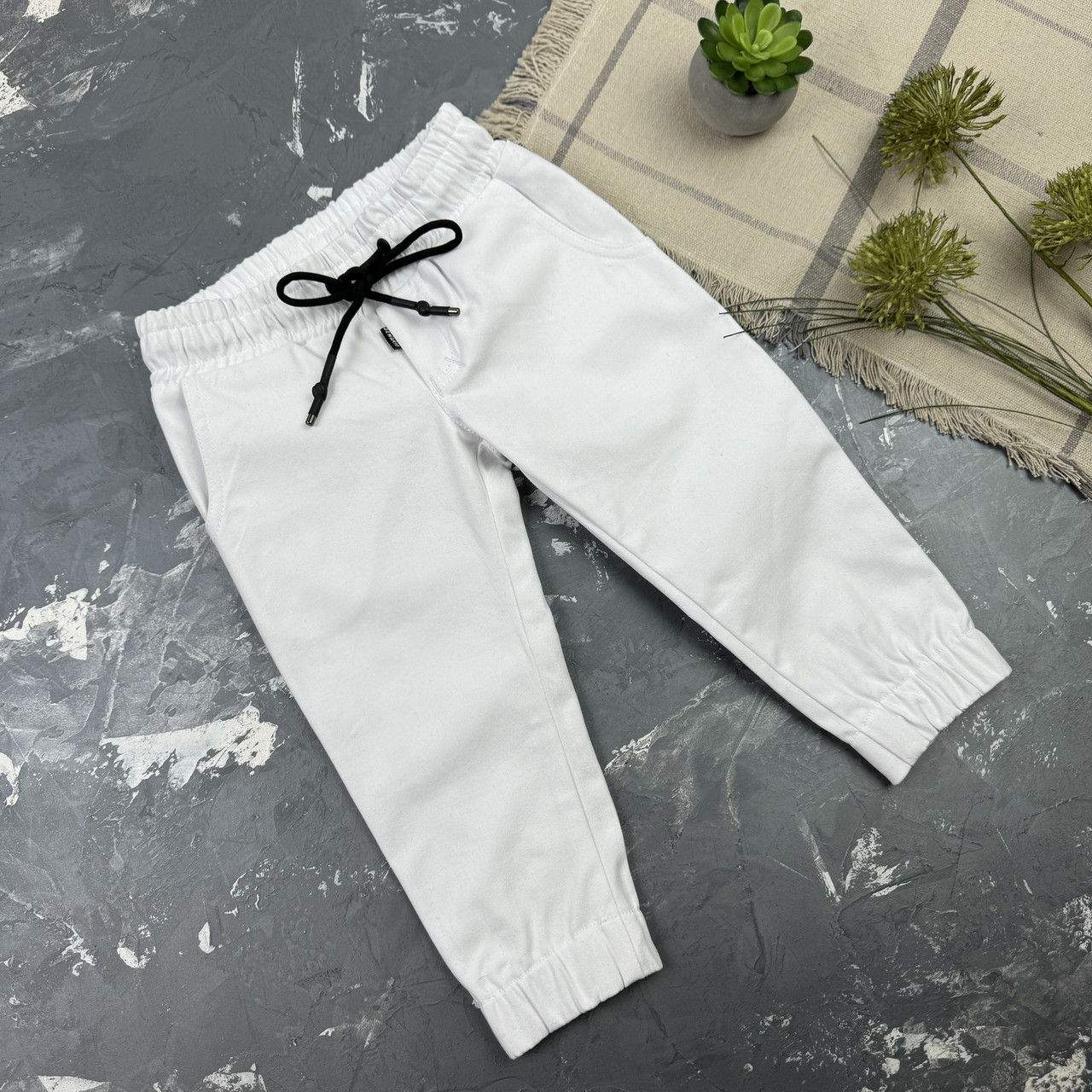 Штани дитячі джоггери Organic Cotton Білий