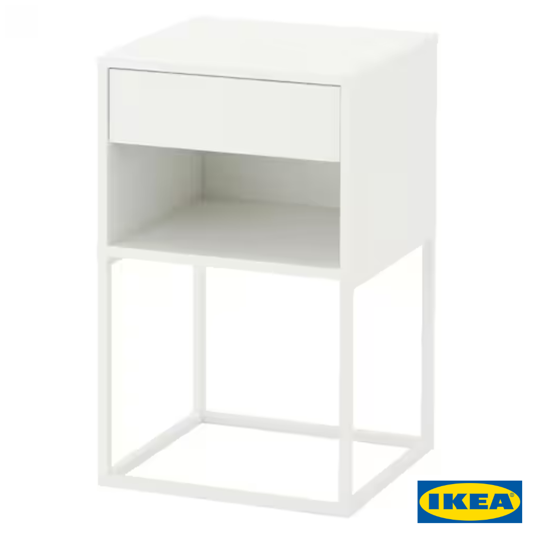 Тумба приліжкова IKEA VIKHAMMER (ІКЕА ВІКХАММЕР). 00381764. Біла