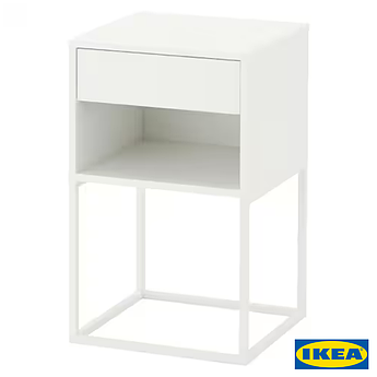 Тумба приліжкова IKEA VIKHAMMER (ІКЕА ВІКХАММЕР). 00381764. Біла