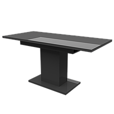 Обідній розсувний стіл ТВІСТ МДФ Neman, колір сірий глянець, фото 2