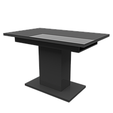 Обідній розсувний стіл ТВІСТ МДФ Neman, колір сірий глянець, фото 4