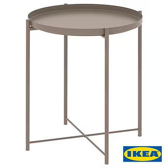 Стіл-піднос IKEA GLADOM Темно-сіро-бежевий 45x53 см 305.137.63