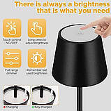 Настільна лампа SND04 (чор) акамуляторна, фото 4