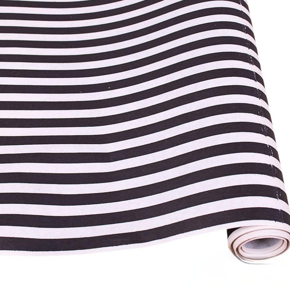 Подарунковий папір у рулоні Смужки на білому, 70см х10 м