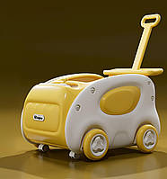 Машинка-каталка 4в1 Terrio “Racy” Жовто-біла