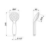 Лейка для ручного душа Qtap Rucni 97 мм округлая QT02L Chrome, фото 3