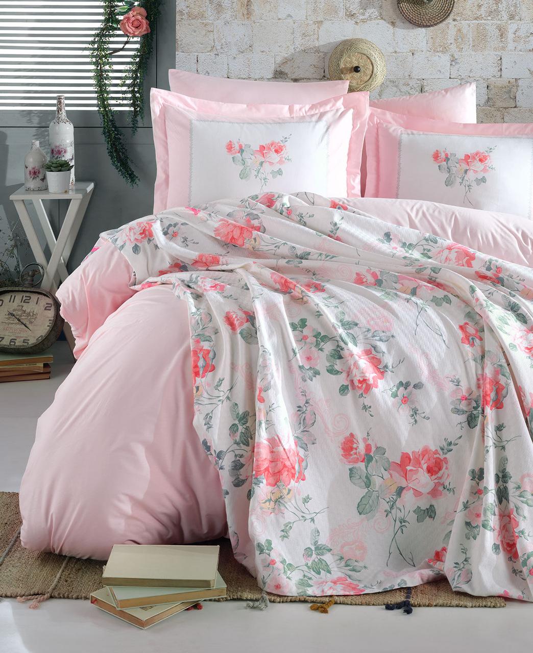 Постільна білизна з літнім покривалом + парфюм Istanbul 220×240 Jardin parfum Mint, фото 1