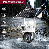 4G камера відеоспостереження з сонячною панеллю 1080p, зовнішня поворотна IP-камера, 4G-360G, фото 4