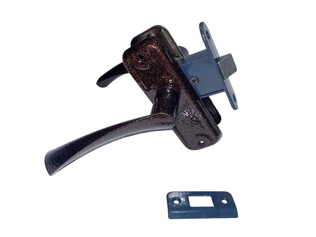 Клямка з ручкою ЗЩ-5 (коричнева) ТМ ТАНДЕМ BP, фото 1