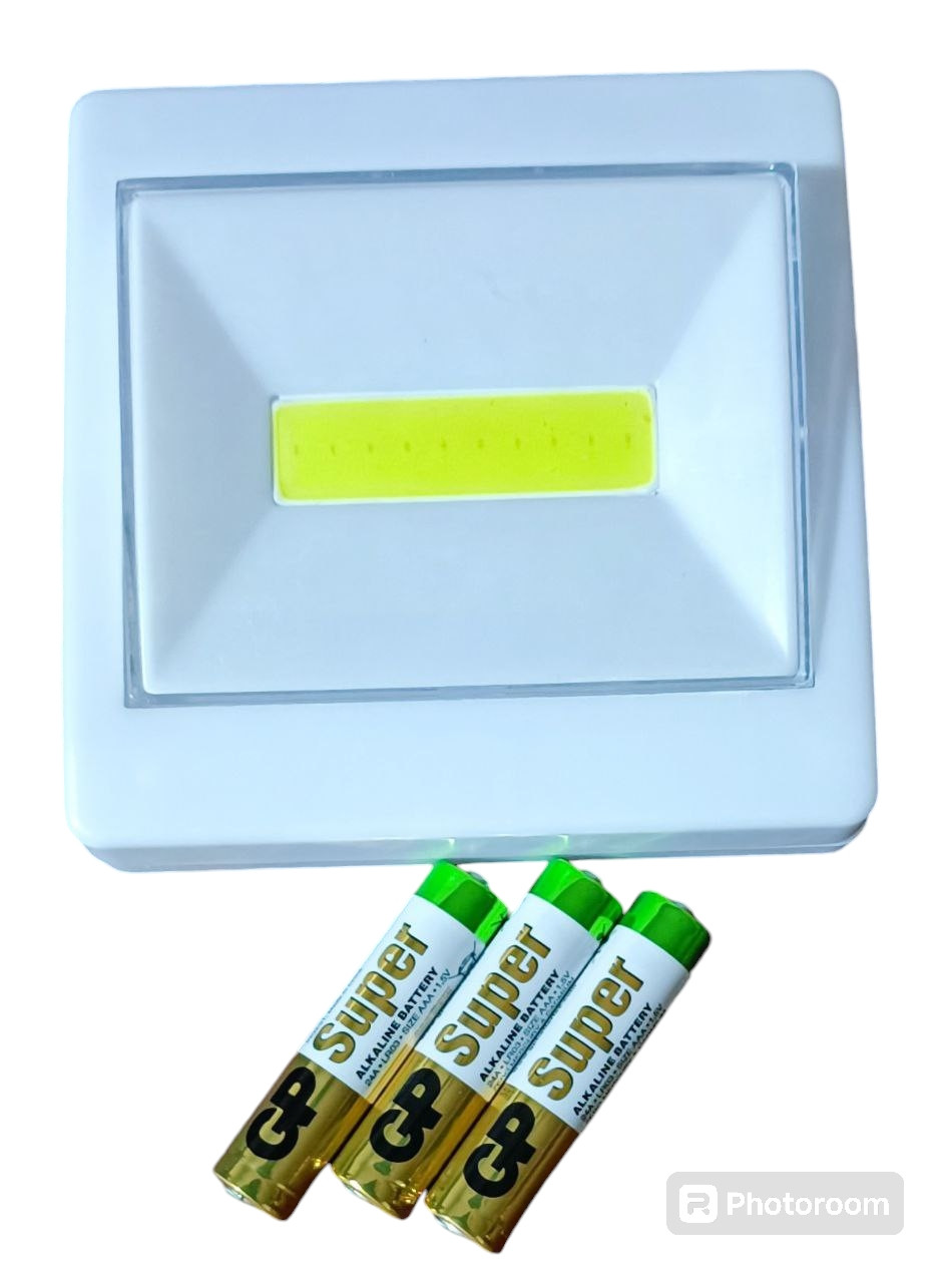 ВИГІДНИЙ КОМПЛЕКТ: Автономний світильник COB + 3 батарейки GP AAA "Золота" | Готовий до роботи!, фото 1