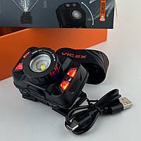 Ліхтарик налобний  з червоним світлом H045 Videx 270Lm 5000K акумуляторний