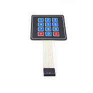 Клавіатура мембранна матрична 12 кнопок (4х3) багатокнопкова Ардуіно, фото 2