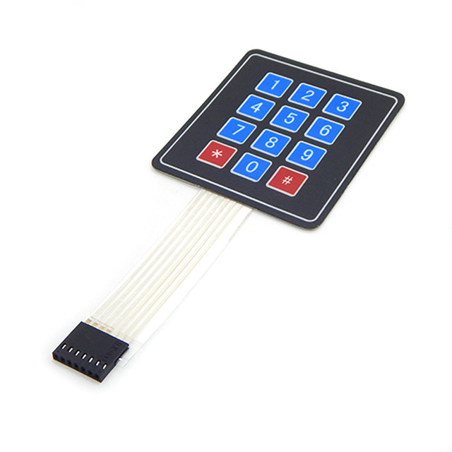 Клавіатура мембранна матрична 12 кнопок (4х3) багатокнопкова Ардуіно Клавіатура мембранна матрична 12 кнопок (4х3) багатокнопкова Ардуіно