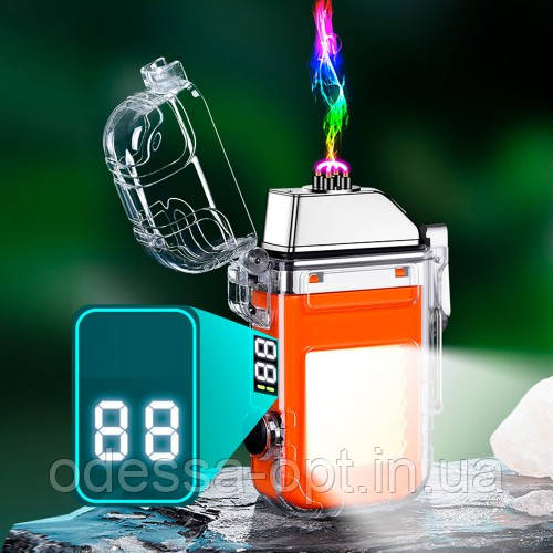 Електроімпульсна запальничка з ліхтариком та зарядкою від USB 209