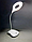 Led лампа настільна зі знімним акумулятором 18650 і USB висота 26см, 16 світлодіодів 3 режими світіння, синя, фото 4