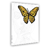 Картина за номерами з алмазною мозаїкою SANTI Дівчина з золотим метеликом 40*50 см, фото 2