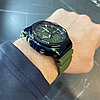 Годинник зелений чоловічий водонепроникний з підсвічуванням будильником електронно-стрілочний сталевий Sanda Army, фото 9