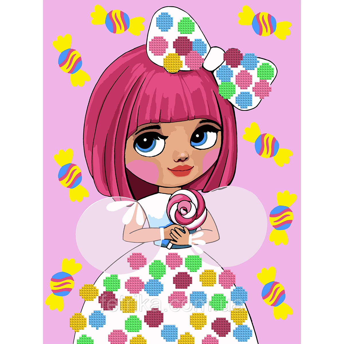 Картина за номерами з алмазною мозаїкою SANTI Карамелька 30*40 см ©mosyakart, фото 1