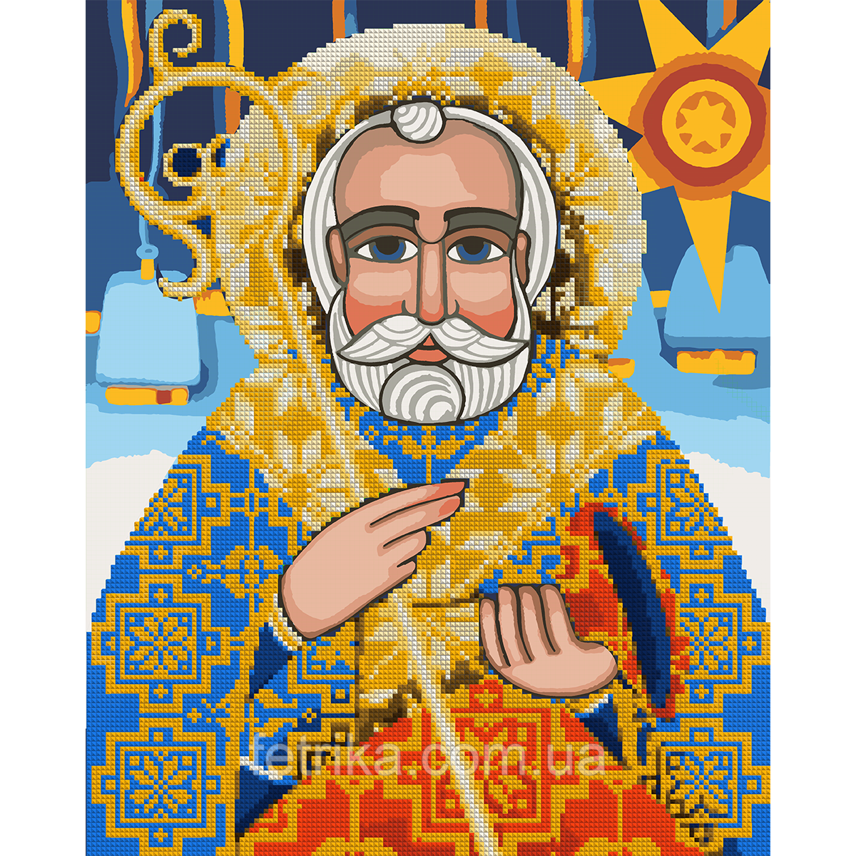 Картина за номерами з алмазною мозаїкою SANTI Святий Миколай 40*50 см ©mosyakart
