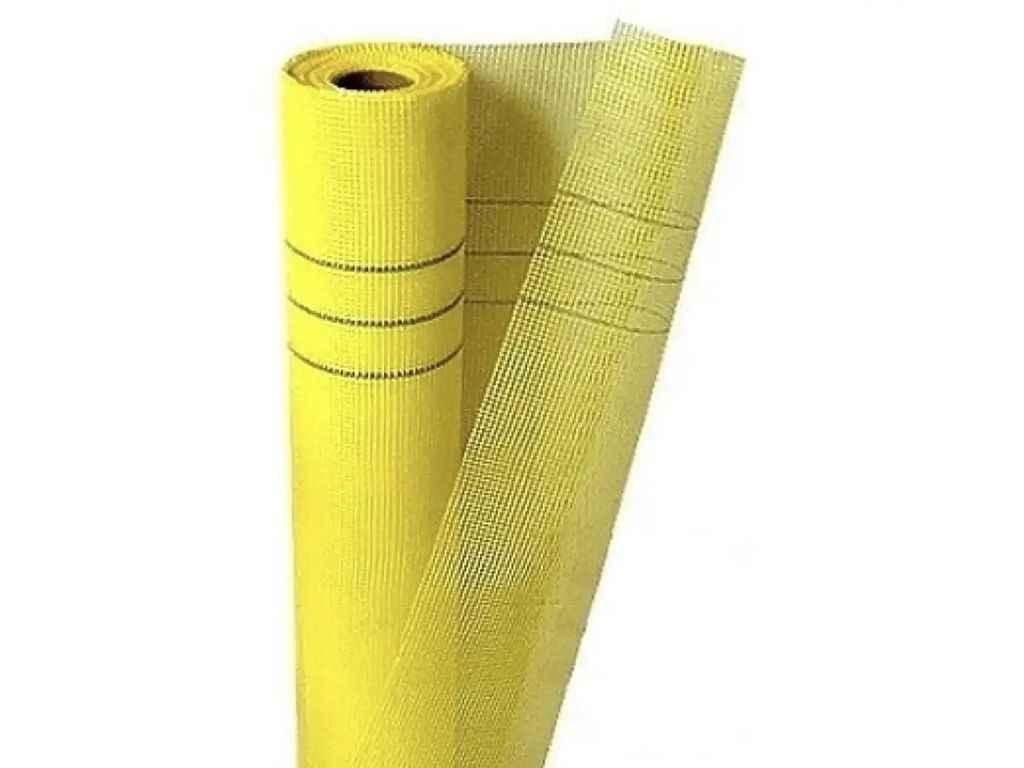 Сітка фасадна (4*4 мм) 50 м2 склотканева 160г/м2 жовта ТМ BauStoff BP, фото 1