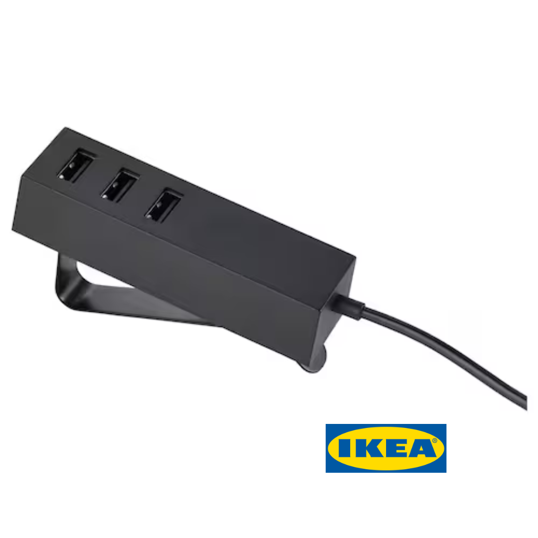 Зарядний пристрій IKEA LORBY (ІКЕА ЛОРБІ). 10381966. Чорний