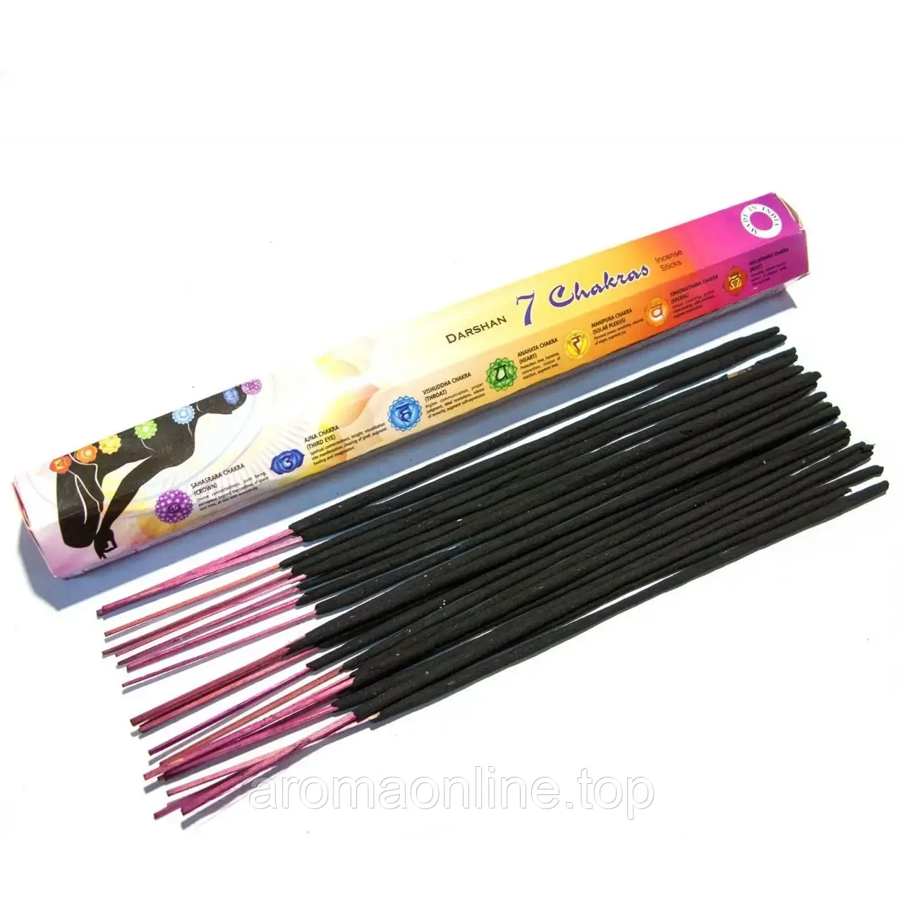 Пахощі, набір аромапалочек 7 Chakras (Сім Чакр) (Darshan) шестигранник, фото 1