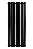 Радіатор дизайнерський вертикальний LIVORNO II 8/1200 Чорний матовий 1200*544, фото 2