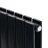 Радіатор дизайнерський вертикальний LIVORNO II 8/1200 Чорний матовий 1200*544, фото 3
