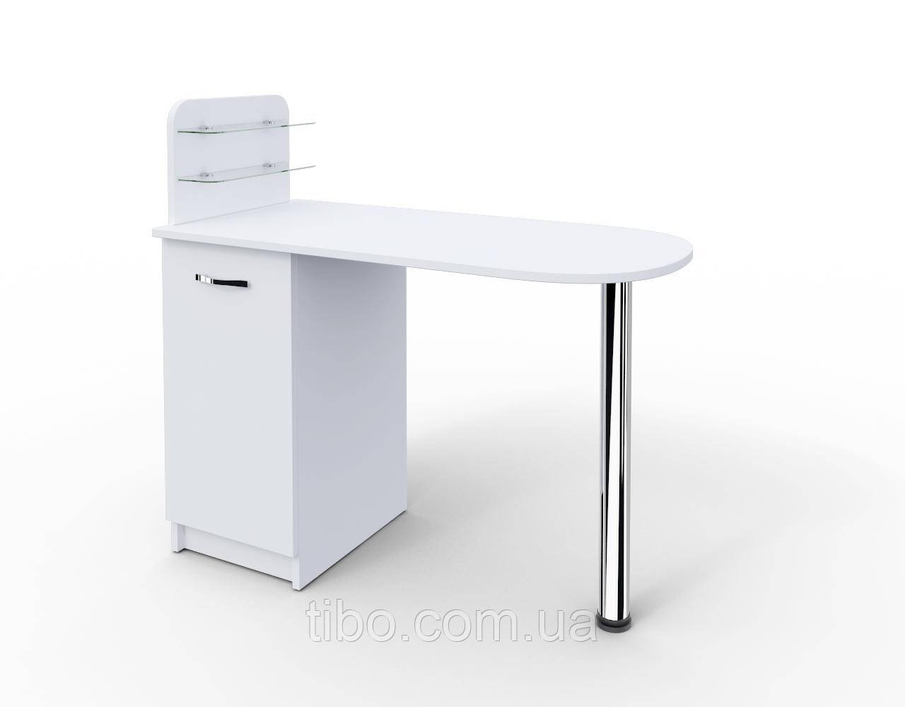Маникюрный стол cо стеклянными полочками под лак М105 "Практик" - фото 1 - id-p427423020