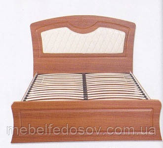 Ліжко двоспальне Дженіфер КТ-659 с метал. каркасом накладка Люкс (БМФ) 1780х380х1100мм, фото 1