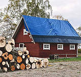 Тент 4х6 від дощу і для створення тіні. Укріплений край, 90 г/м². Ламінований з кільцями. Полог., фото 9