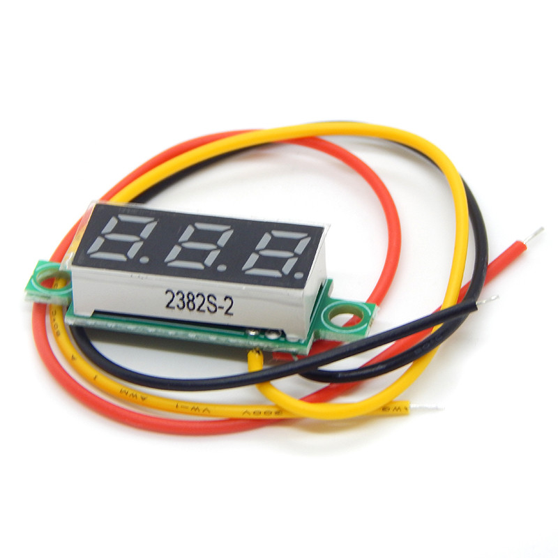 Цифровий LED вимірювач напруги DC 0-100 В (червоний)