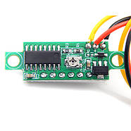 Цифровий LED вимірювач напруги DC 0-100 В (червоний), фото 3