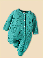 Дитячий трикотажний комбінезон сліп чоловічок на кнопках