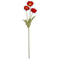 Штучна квітка Мак червона, 60 см.