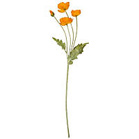 Штучна квітка Мак жовтогарячий, 60 см.