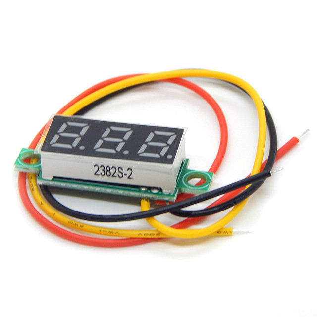 Цифровий LED вимірювач напруги DC 0-100 В (червоний) Цифровий LED вимірювач напруги DC 0-100 В (червоний)