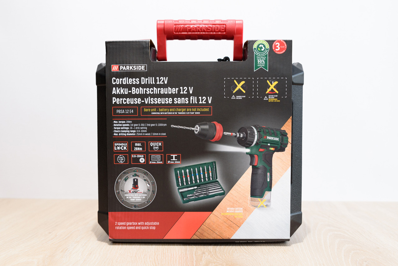 Аккумуляторный шуруповерт Parkside PBSA 12 E4 Шуруповерт для работы ...