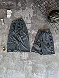 Чоловічий літній костюм Adidas шорти та футболка M1992 сірий, фото 6